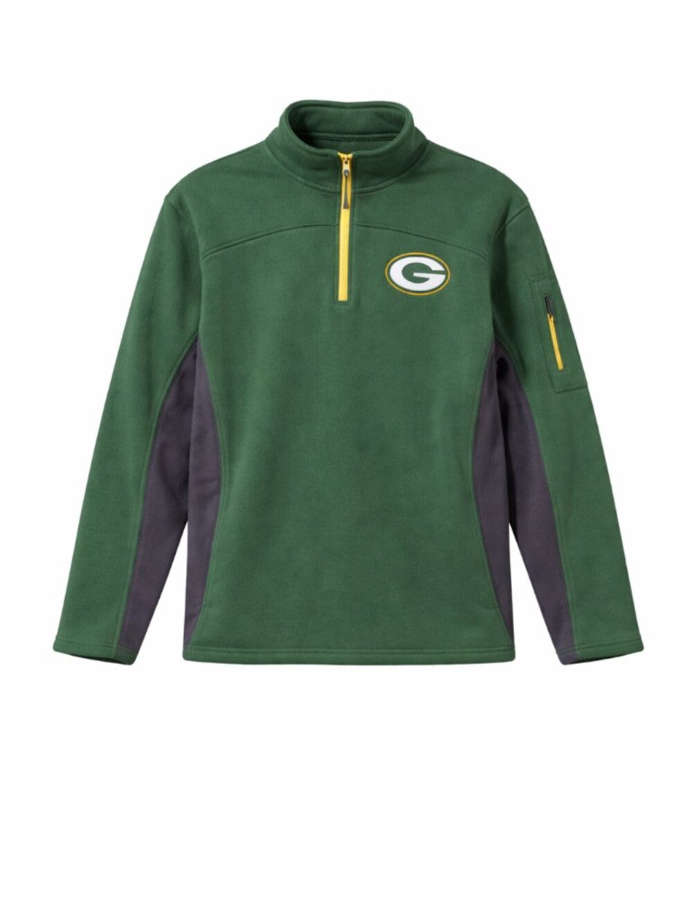 Green Bay Packers Men's Quarterzip Sweater, Size Large